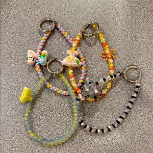 Buy all 4 for $25 Colorful Beaded Bracelets Set for Keychain or Phone Charming